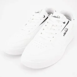 ELLESSE Baskets avec lacets semelle épaisse logo imprimé bleu marine Homme BLANC Clearance