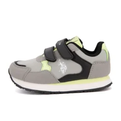 US POLO Baskets avec scratch imprimé logo Enfant GRIS Sale