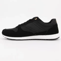 ELLESSE Baskets basses à lacets bi matière effet daim et similicuir lisse Homme NOIR Sale