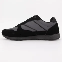 ELLESSE Baskets basses à lacets bi matière effet daim et similicuir lisse Homme GRIS Sale