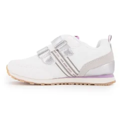 PEPE JEANS Baskets basses à scratch argent semelle crantée Dublin Enfant BLANC New