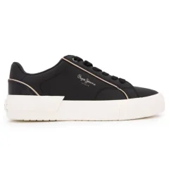 PEPE JEANS Baskets basses es imprimé croco avec lacets Femme NOIR Hot