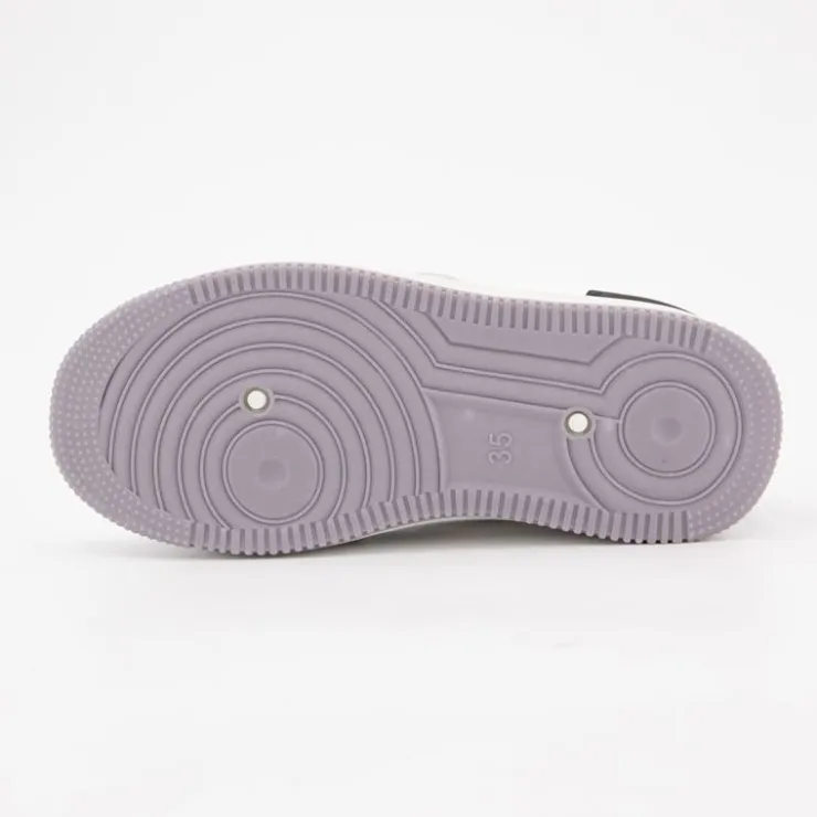 LEE COOPER Baskets basses semelle épaisse lacets avec vagues Enfant GRIS Best