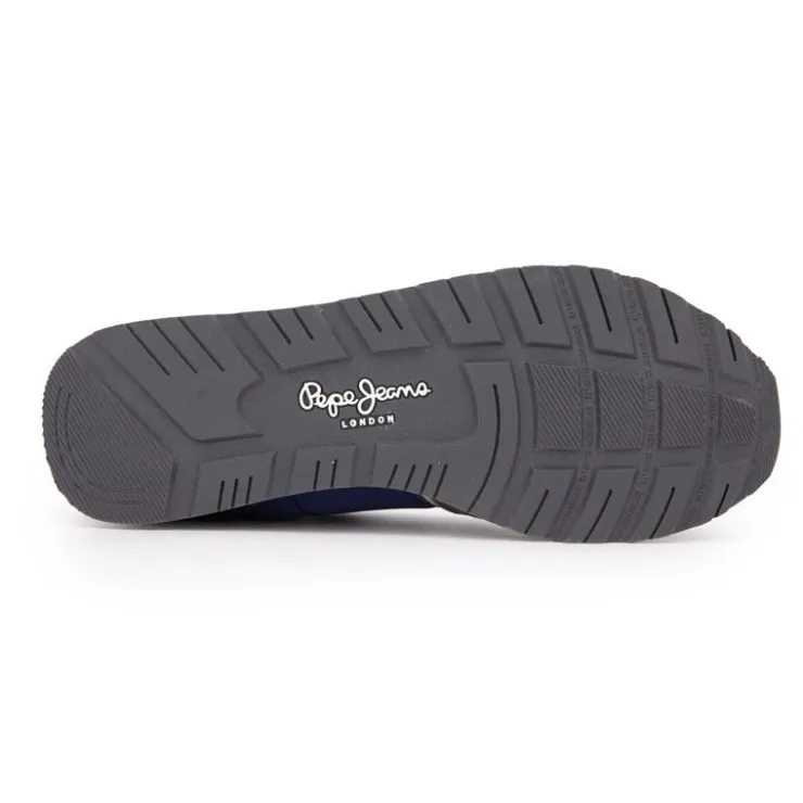 PEPE JEANS Baskets basses suédine mud bro à lacets Homme BLEU FONCE Sale