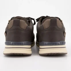 DOCKERS BY GERLI Baskets basses zippées à lacets semelle blanche Homme MARRON Sale