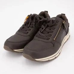 DOCKERS BY GERLI Baskets basses zippées à lacets semelle blanche Homme MARRON Sale