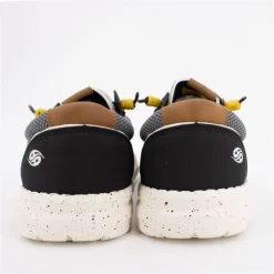 DOCKERS BY GERLI Baskets bateau en toile à enfiler lacets noir Homme GRIS