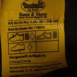 DOCKERS BY GERLI Baskets bateau en toile à enfiler lacets noir Homme GRIS