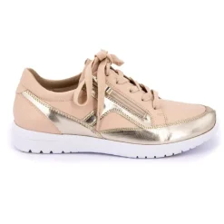 CAPRICE Baskets bicolore dorée avec fermeture éclair Femme BEIGE Best
