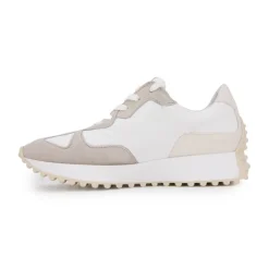 URBAN Baskets et beige brillant à lacets Femme BLANC Clearance