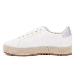 TOM TAILOR Baskets hes à lacets avec corde et zip Femme BLANC Discount