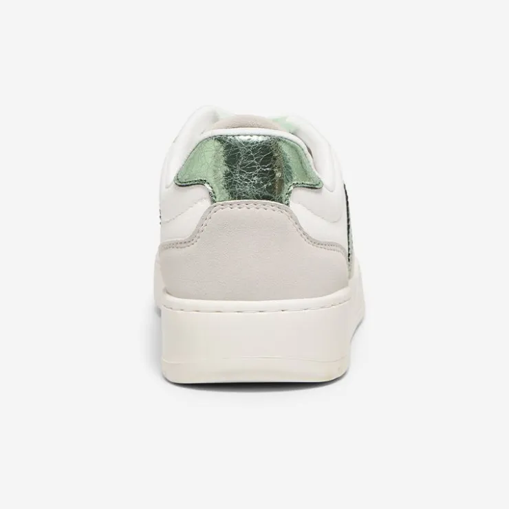 ONLY Baskets blanches Swift argenté brillant Femme VERT Outlet