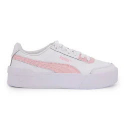 PUMA Baskets Carina Lift junior bandes roses Femme, Enfant BLANC Outlet