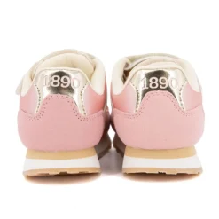 US POLO Baskets colorées à scratch similicuir Enfant ROSE Hot