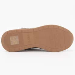 KEYS Baskets compensées à lacets cuir avec zip Femme MARRON CLAIR Hot