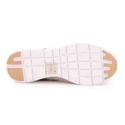 KEYS Baskets compensées cuir nuances de semelle épaisse blanche Femme sportwear BEIGE
