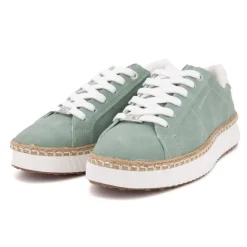 TOM TAILOR Baskets couleur menthe avec corde Femme VERT CLAIR