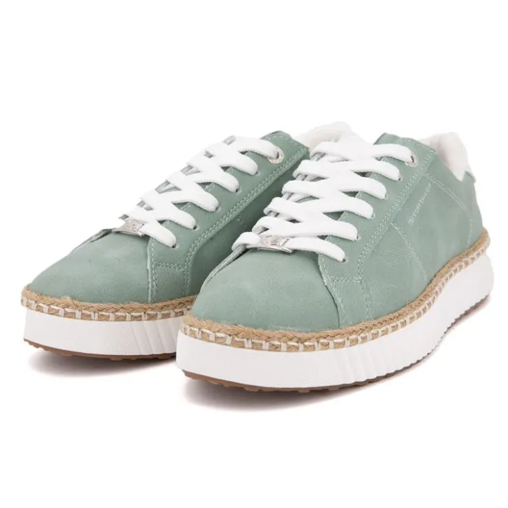 TOM TAILOR Baskets couleur menthe avec corde Femme VERT CLAIR