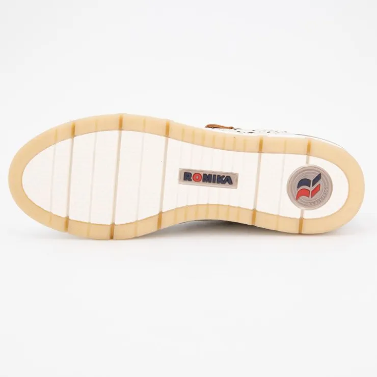 ROMIKA Baskets crème à lacets avec zip semelle blanc Femme BLANC ECRU New