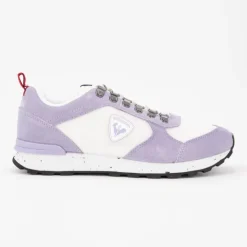 ROSSIGNOL Baskets cuir à lacets héritage semelle à motif Femme VIOLET CLAIR Outlet