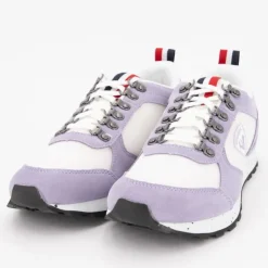 ROSSIGNOL Baskets cuir à lacets héritage semelle à motif Femme VIOLET CLAIR Outlet