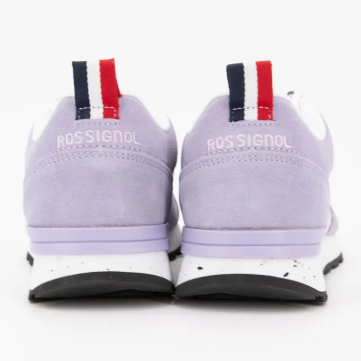 ROSSIGNOL Baskets cuir à lacets héritage semelle à motif Femme VIOLET CLAIR Outlet