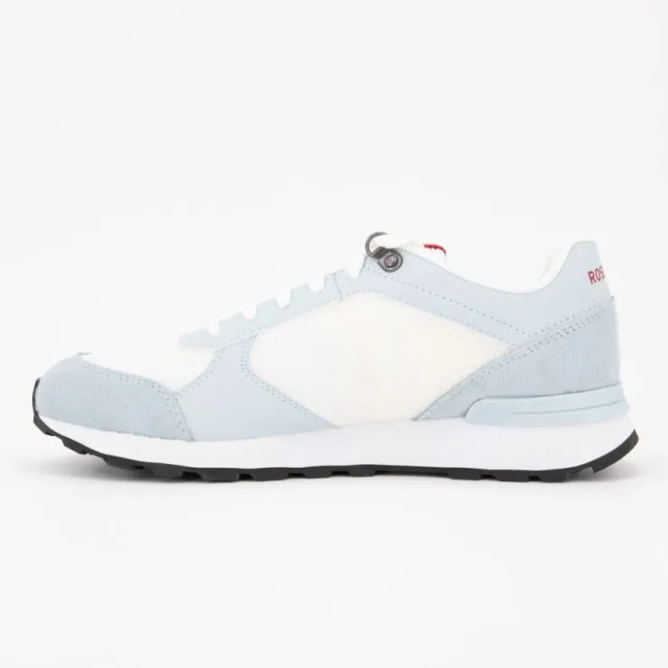 ROSSIGNOL Baskets cuir à lacets héritage semelle à motif Femme BLEU CLAIR Hot