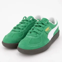 PUMA Baskets cuir daim à lacets palermo junior Enfant VERT Best