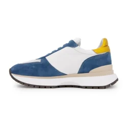 URBAN Baskets cuit blanc et Femme BLEU Sale