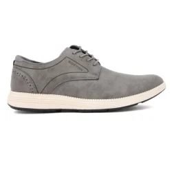 BURTON OF LONDON Baskets de ville à lacets semelle blanche Homme GRIS Clearance