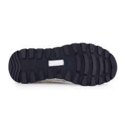 TOM TAILOR Baskets en tissu à lacets avec bandes colorées Homme BLANC