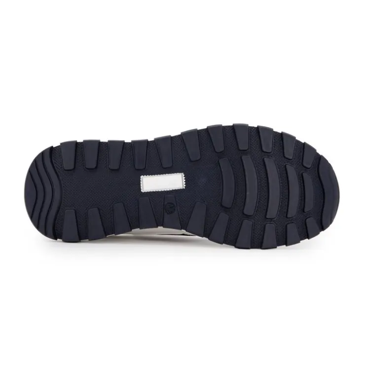 TOM TAILOR Baskets en tissu à lacets avec bandes colorées Homme BLANC