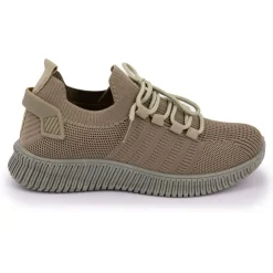 KELARA Baskets en toile à lacets Femme KAKI Sale