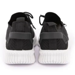 KELARA Baskets en toile à lacets Femme NOIR Sale