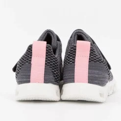 BURTON OF LONDON Baskets en toile à scratch euloge semelle design Enfant GRIS FONCE Sale