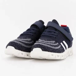 BURTON OF LONDON Baskets en toile à scratch euloge semelle design Enfant BLEU FONCE Best