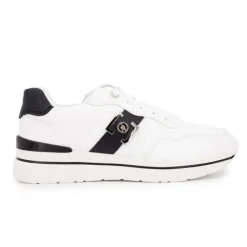 TOM TAILOR Baskets en toile hes avec logo doré Femme BLANC Clearance