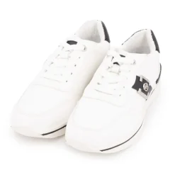 TOM TAILOR Baskets en toile hes avec logo doré Femme BLANC Clearance