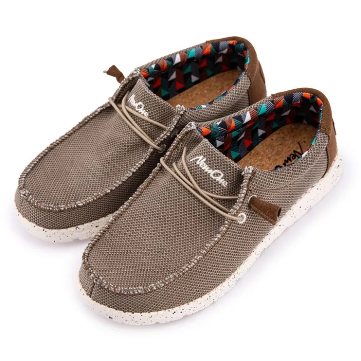 NEW ONE Baskets en toile Homme MARRON Best