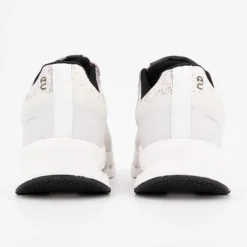 AMERICAN COLLEGE Baskets en toile imprimé avec lacets Femme BLANC ECRU