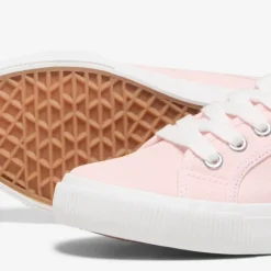 ONLY Baskets en toile nicola à lacets blancs Femme ROSE Sale