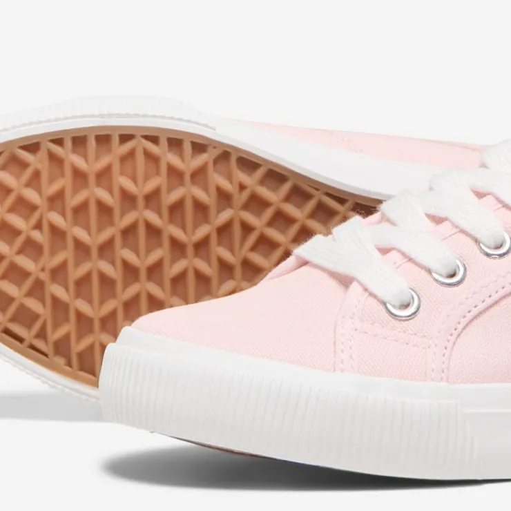 ONLY Baskets en toile nicola à lacets blancs Femme ROSE Sale
