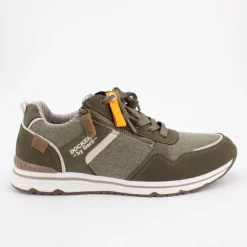 DOCKERS BY GERLI Baskets en toile olive avec zip Homme KAKI Best