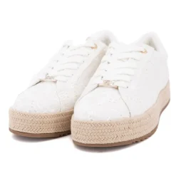 TOM TAILOR Baskets espadrille avec broderie fleurs Femme BLANC Best