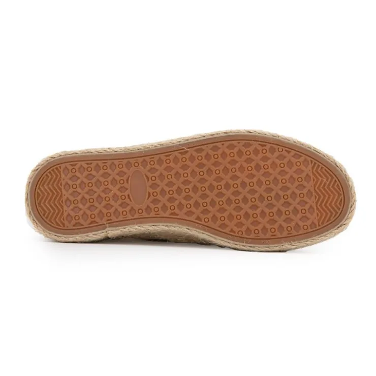 LES TROPEZIENNES PAR M.BELARBI Baskets espadrille mode cosmic léopard à lacets Femme BLANC ECRU Hot