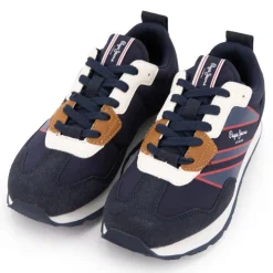 PEPE JEANS Baskets foster cross b suédine à lacets Enfant BLEU FONCE