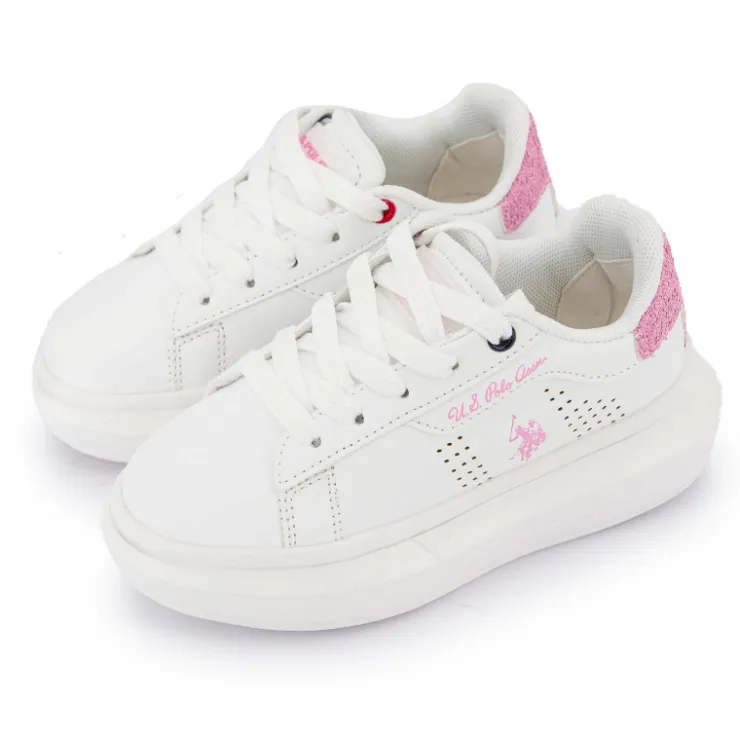US POLO Baskets helis 003k Enfant ROSE Hot