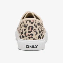 ONLY Baskets imprimé léopard nicola cream coton Femme BEIGE Outlet