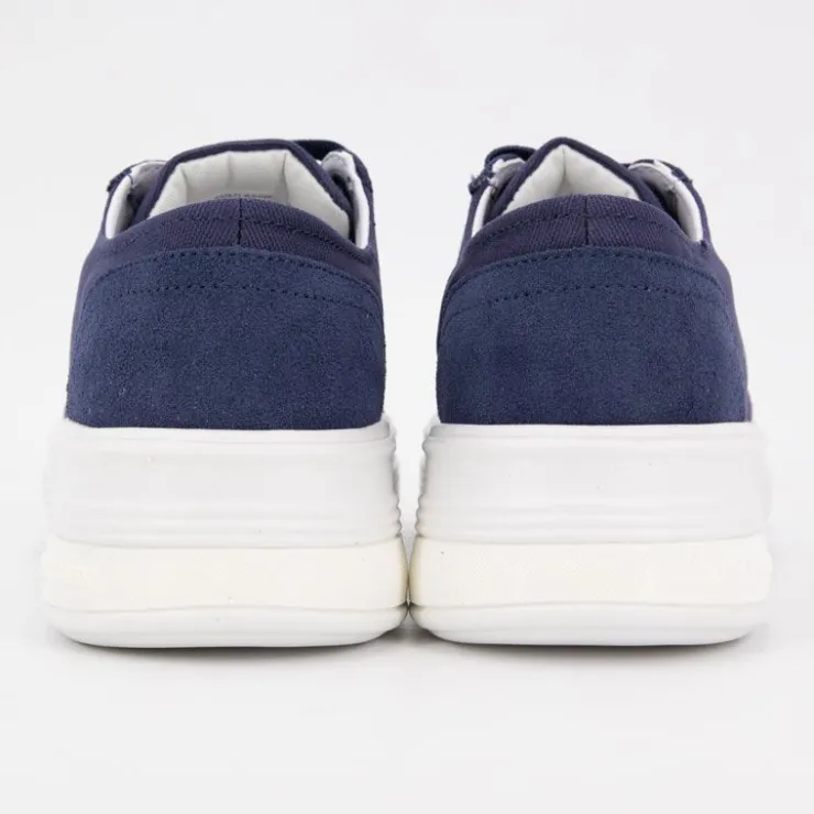 US POLO Baskets mediaval toile blue asuka Femme BLEU FONCE Discount