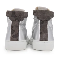 URBAN Baskets montantes ée et camouflage Femme ARGENT Discount